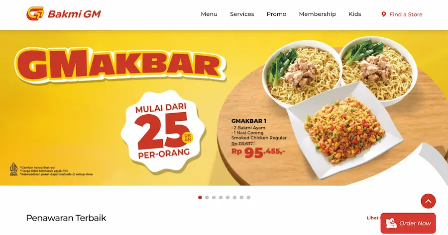 Bakmi GM Website Preview