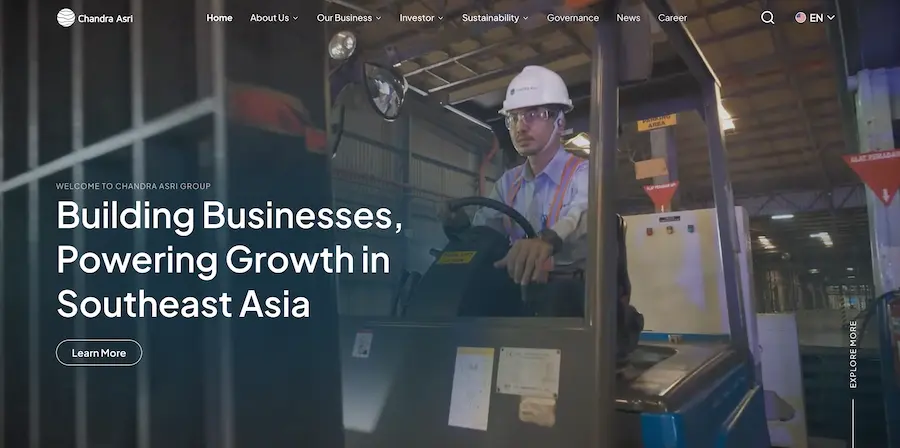 Chandra Asri Website Preview