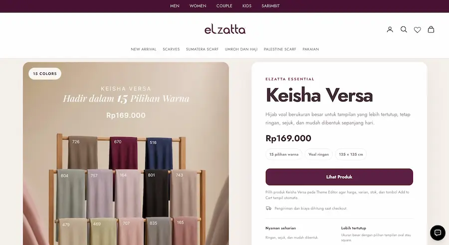 Elzatta Website Preview