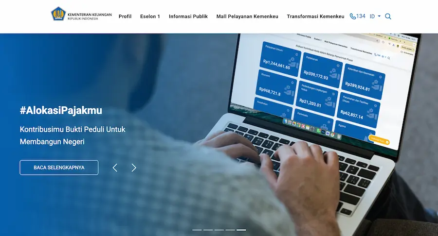 Kementerian Keuangan Website Preview