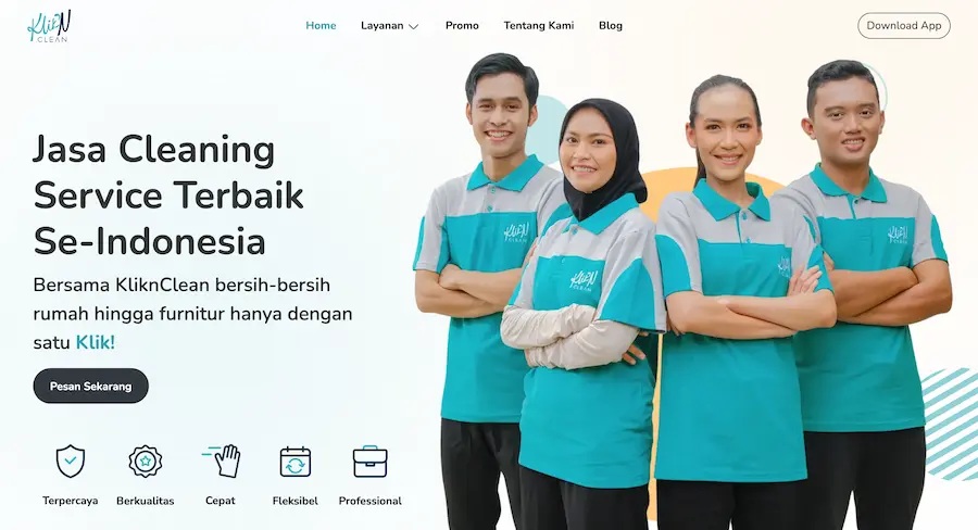 KliknClean Website Preview