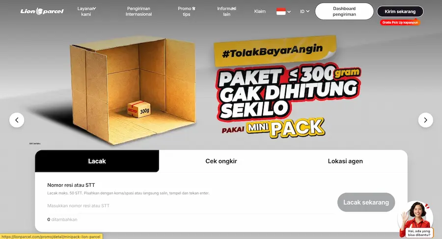 Lion Parcel Website Preview