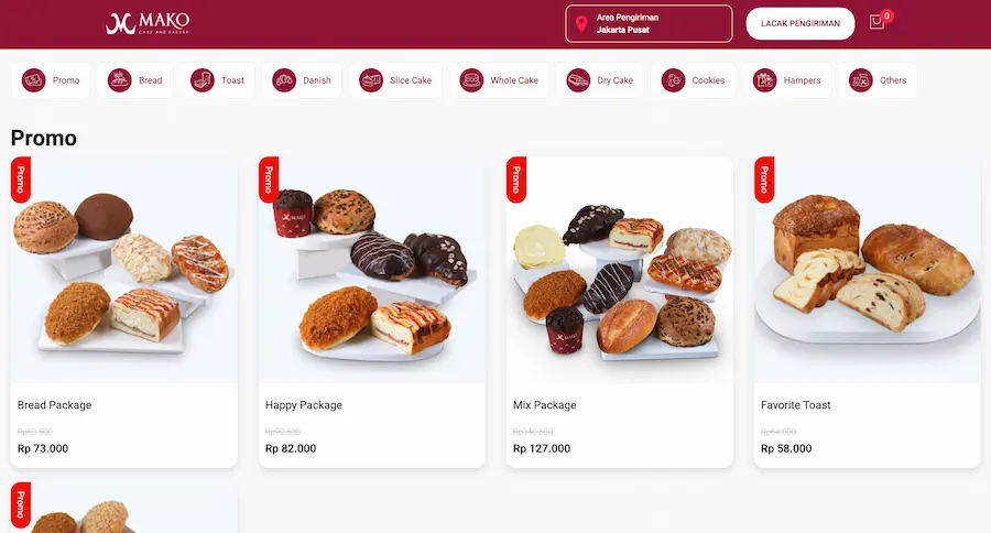 Mako Cake & Bakery Website Preview