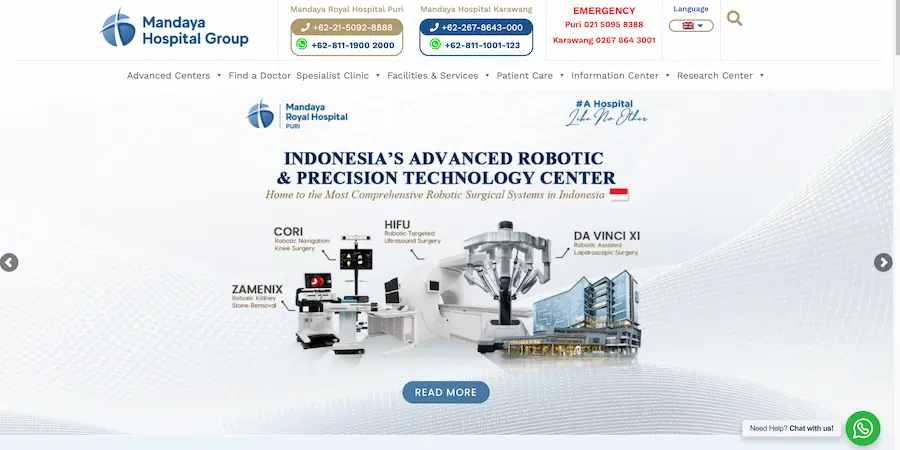 Mandaya Hospital Group Website Preview