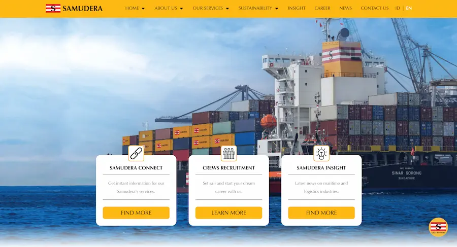 Samudera Indonesia Website Preview