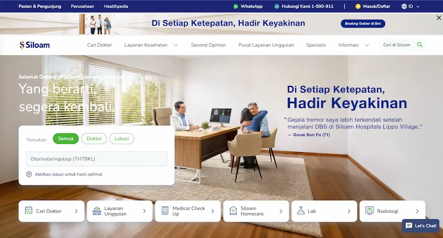 Siloam Hospitals Website Preview