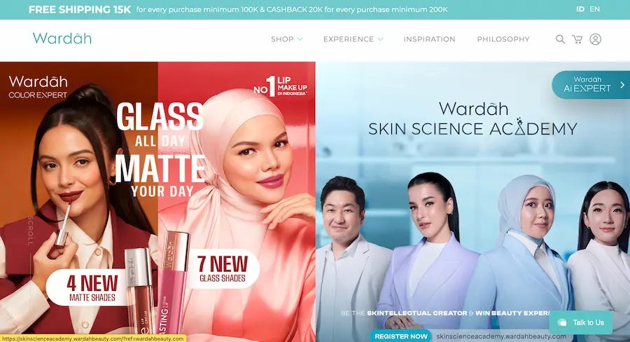 Wardah Beauty Website Preview